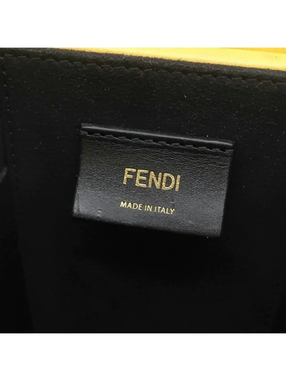 Fendi Shoulder Bag Box Leather Yellow Gold Box